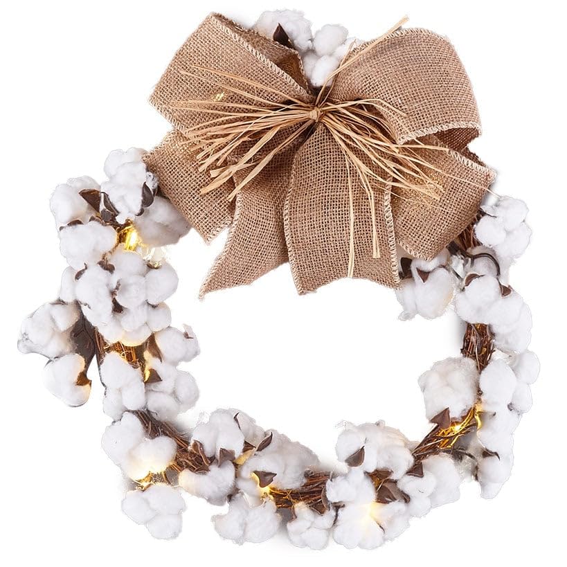 Country Cotton Boll Decor - Wreath