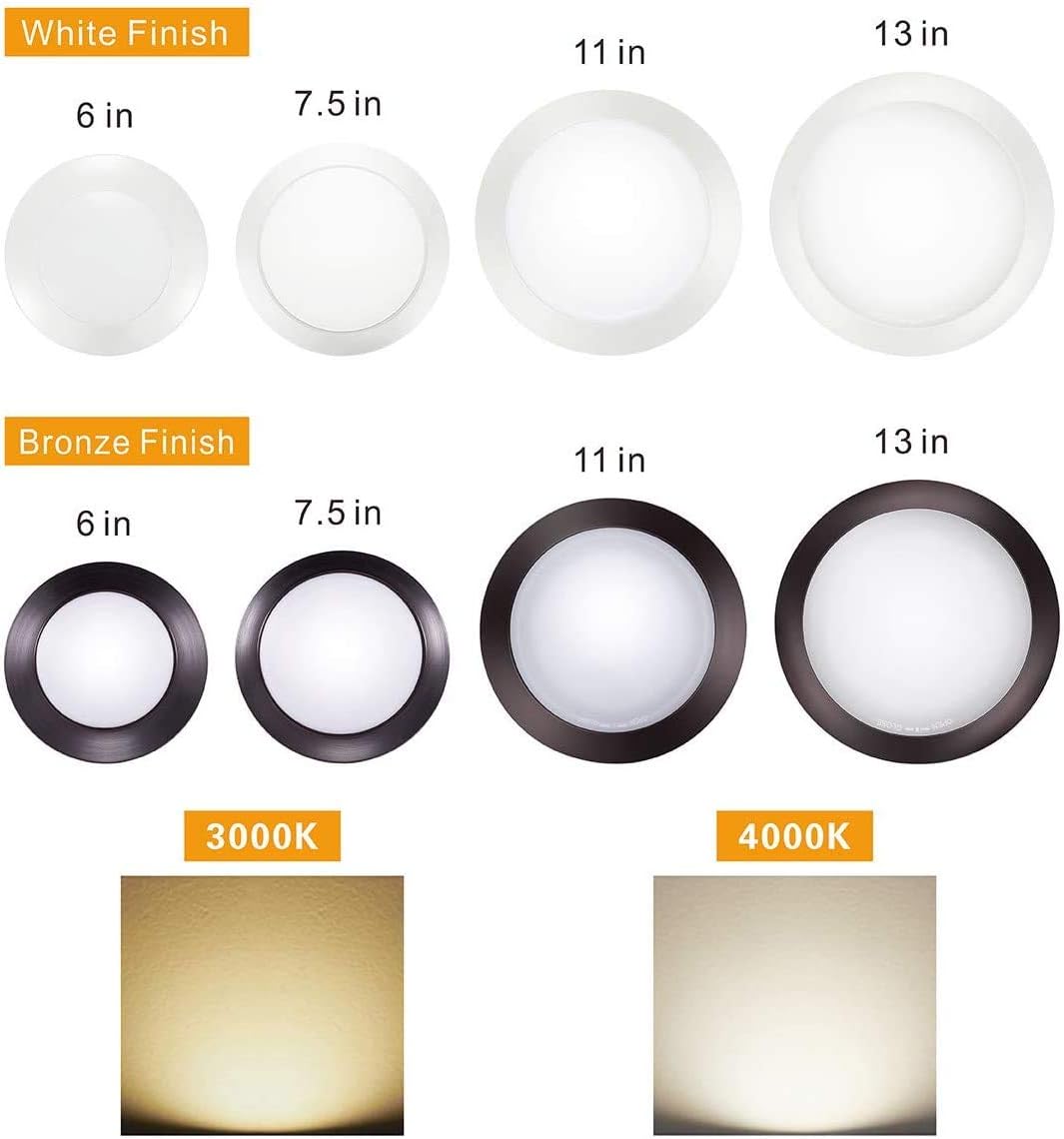 Blасk Frіdау Sаlе 2022 4-Pack 7.5 Inch Flush Mount Ceiling Light Fixture, Dimmable, 950LM High Brightness, 15W (90W Equiv.), Warm White, 3000K, Bronze Finish, Ultra-Thin LED Disk Light with ETL FCC Listed Bеѕt Cуbеr Mоndау 🔥 4-Pack 7.5 Inch Flush Mount Ceiling Light Fixture, Dimmable, 950LM High Brightness, 15W (90W Equiv.), Warm White, 3000K, Bronze Finish, Ultra-Thin LED Disk Light with ETL FCC Listed