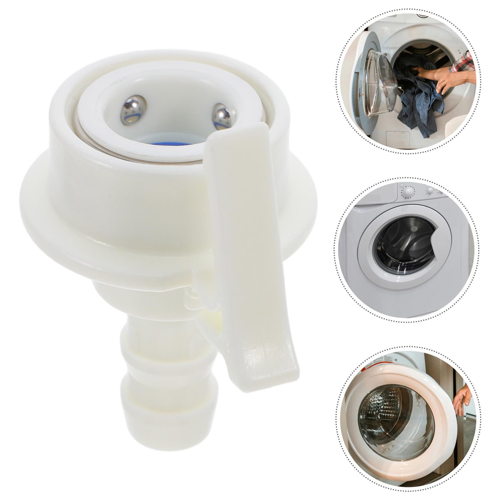 KOMBIUDA Adaptateur Raccord Tuyau Machine à Laver Diamètre Connecteur Robuste Étanche Extension Flexible pour Raccordement Eau Lave-linge