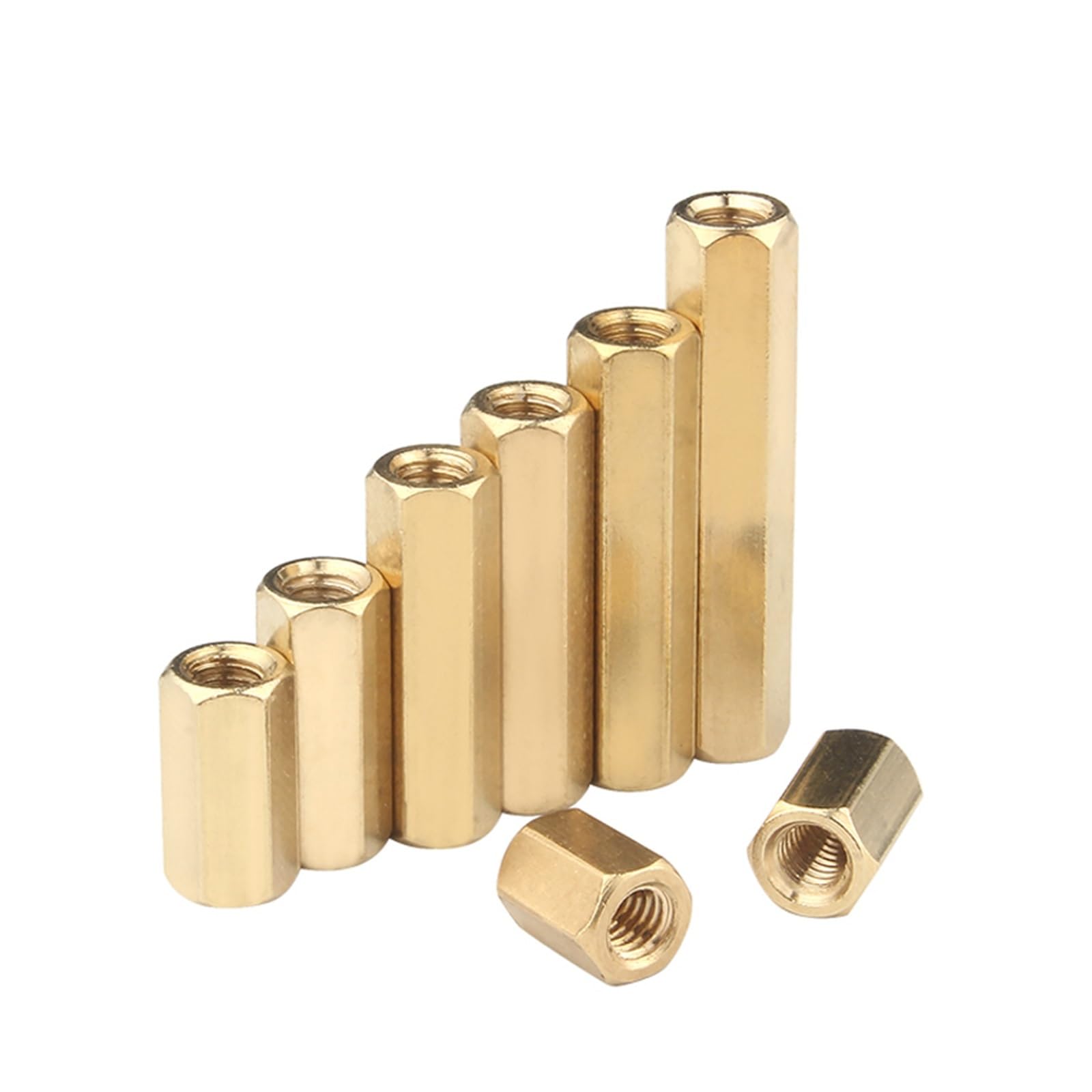 Separador hexagonal de latón con rosca hembra, Hembra hexagonal de latón a espaciadores hembra M2 M2.5 M3 M4 M5 M6 Paquete de varios tamaños(75mm-M3 (20pcs))