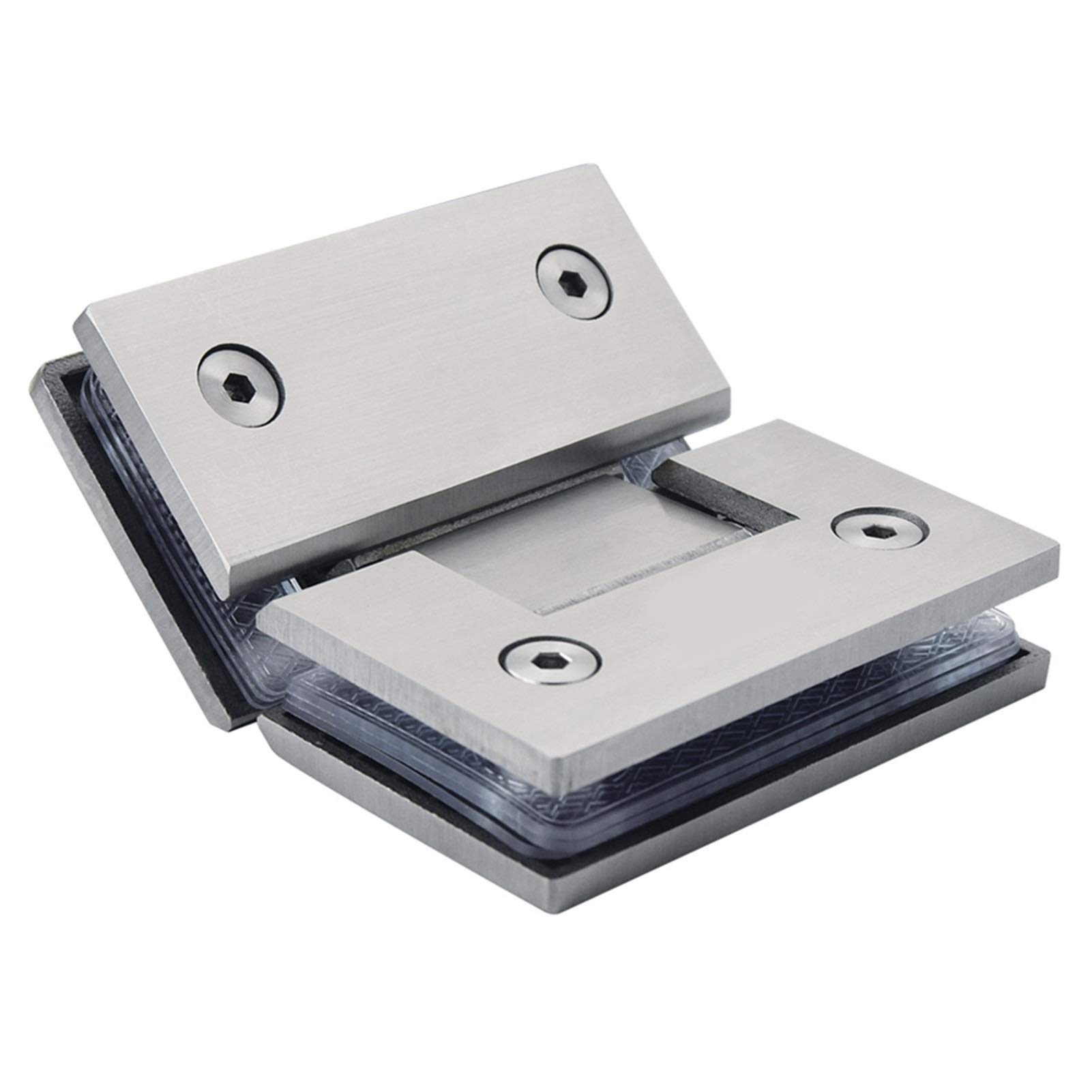 Charnière de porte en verre inox brossé pour douche sans cadre haut de gamme