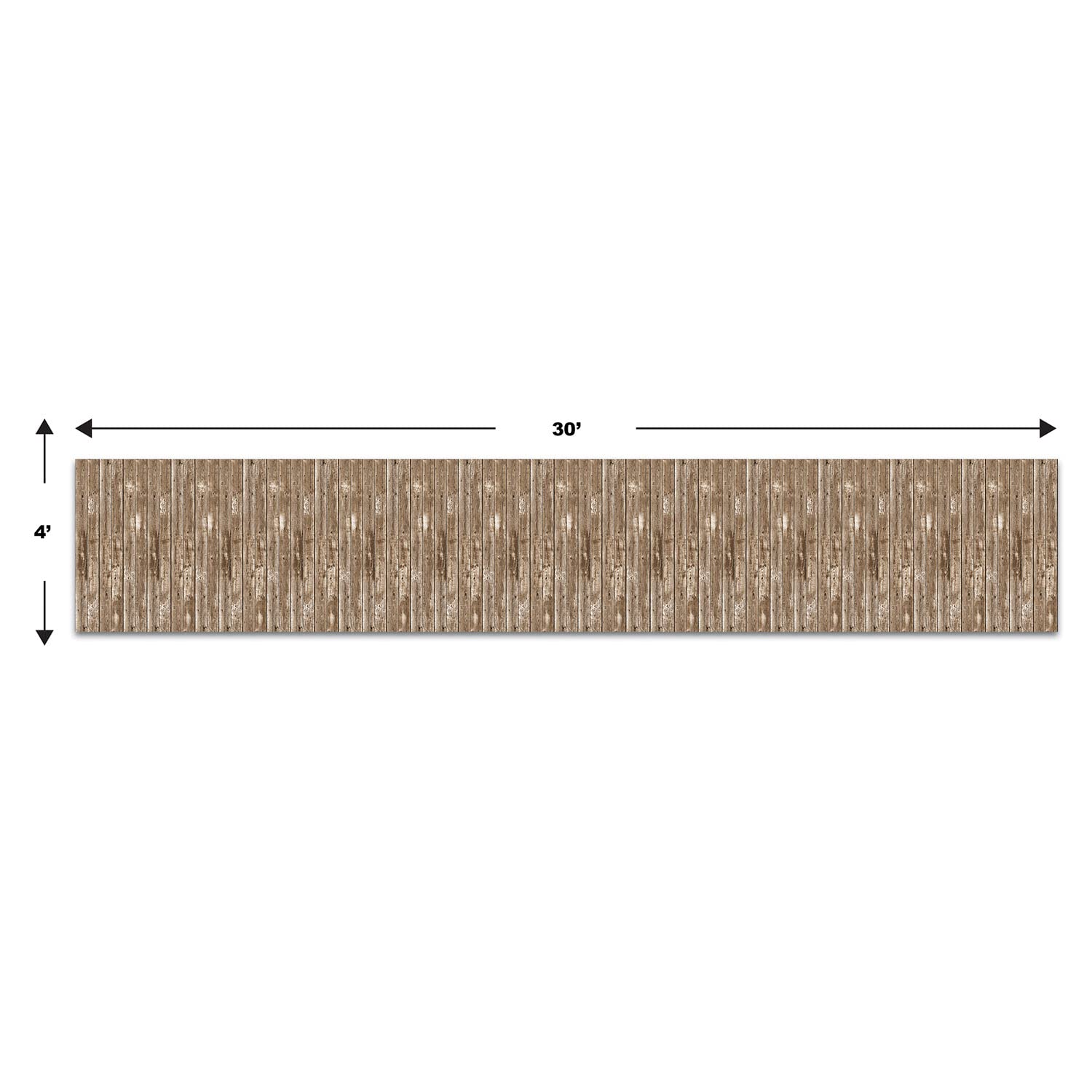 Beistle Lot de 3 Toiles de Fond rustiques en Plastique pour Photo sur Le thème de la Ferme, décoration de Mariage, 1,2 x 7,6 m, Marron/Marron Clair