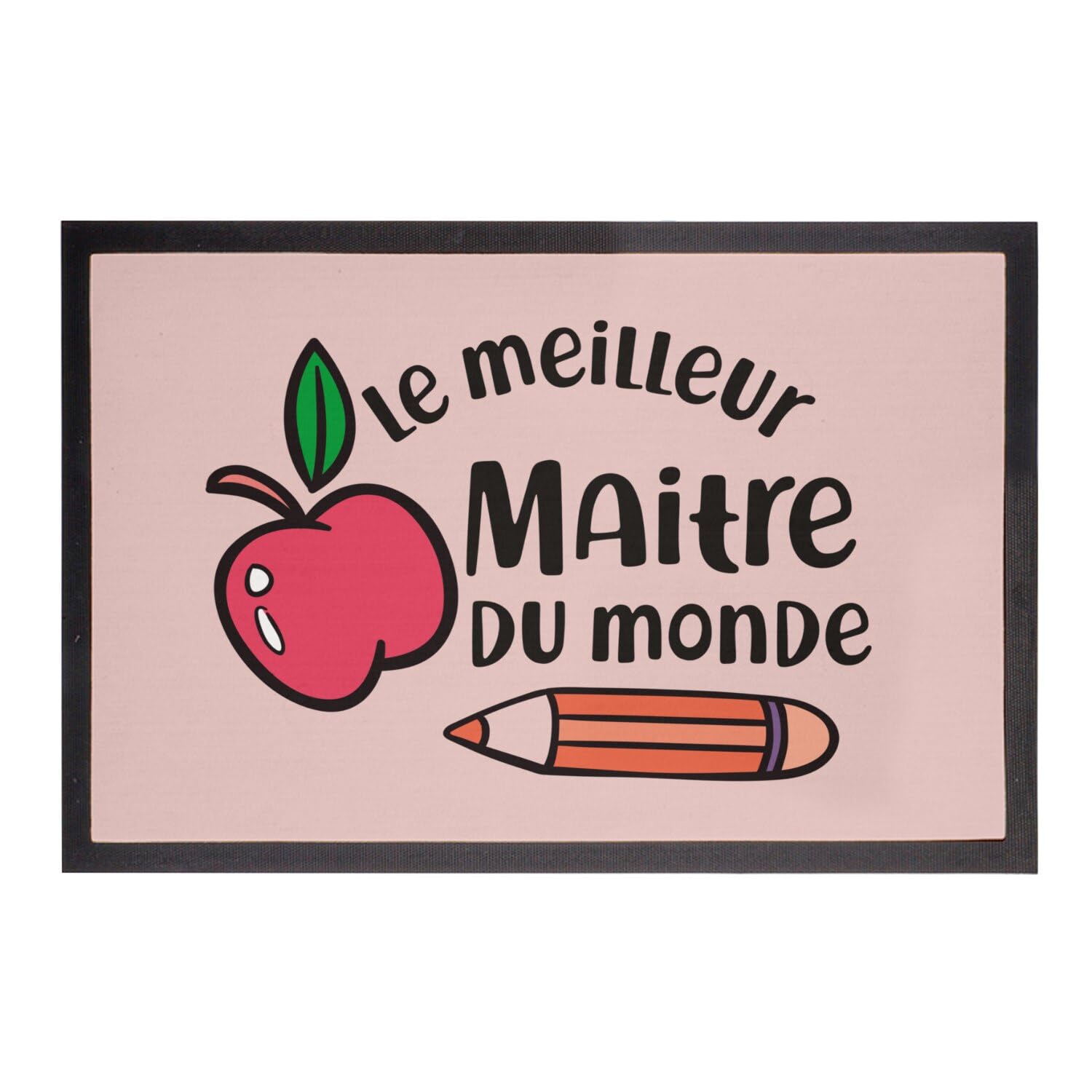 Paillasson Rose cadeau original de fin d'année pour maître d'école