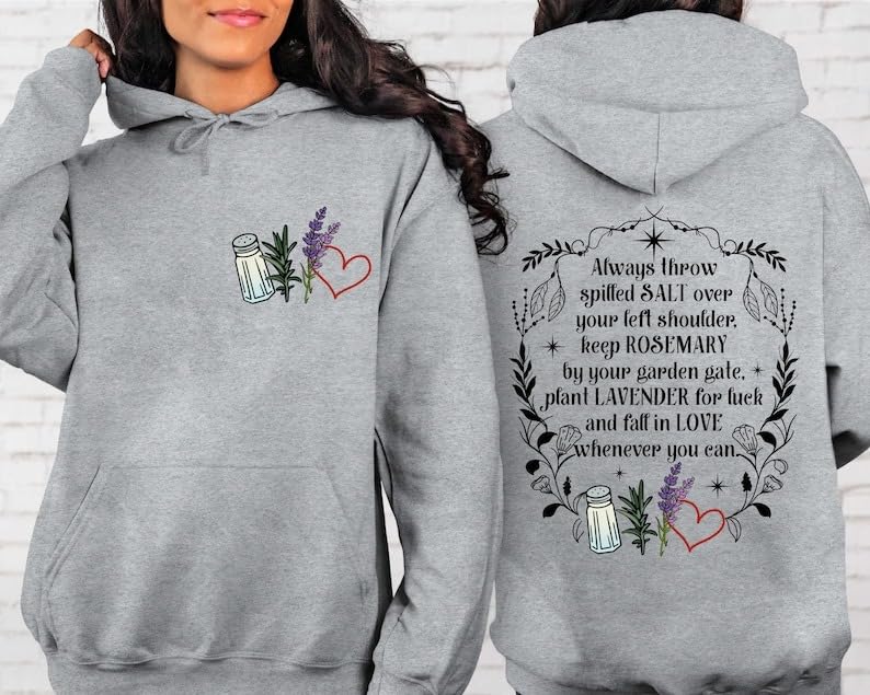 Salt Rosemary Lavender LoveTwo Side T-Shirt, Sweatshirt, Hoodie, Practical Magic Shirt, Magic Spell Shirt3