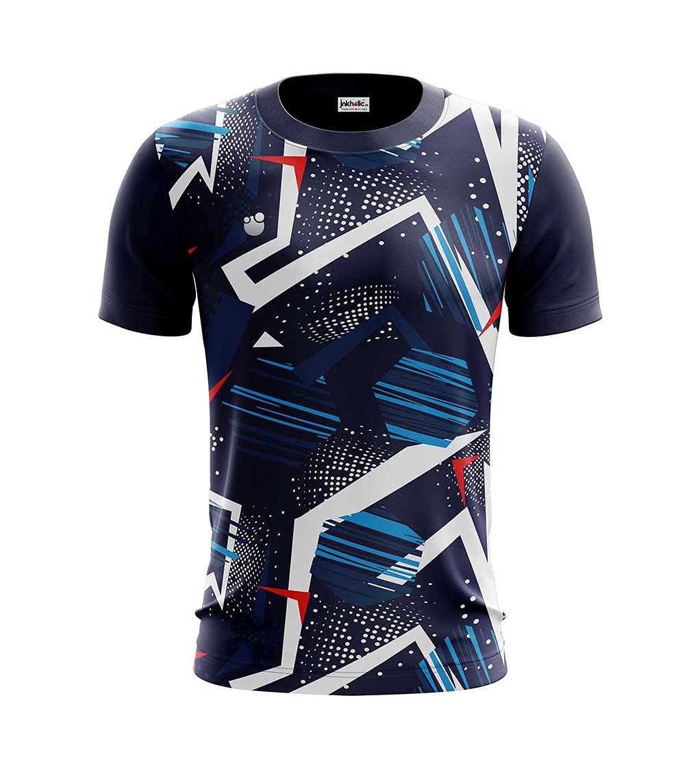 inkholic Men's Round Collar Sports Jersey Multicolored INK400-picture-32