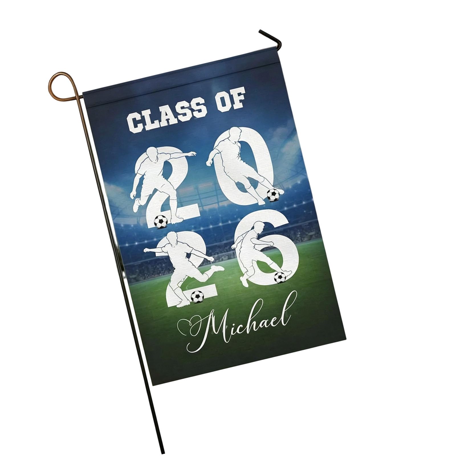 Tsophreniq 2026 Soccer Championship Garden Flag 30x45cm Polyester Outdoor Decoration for Sports Lovers and Home Display Permanent Polyester Standard