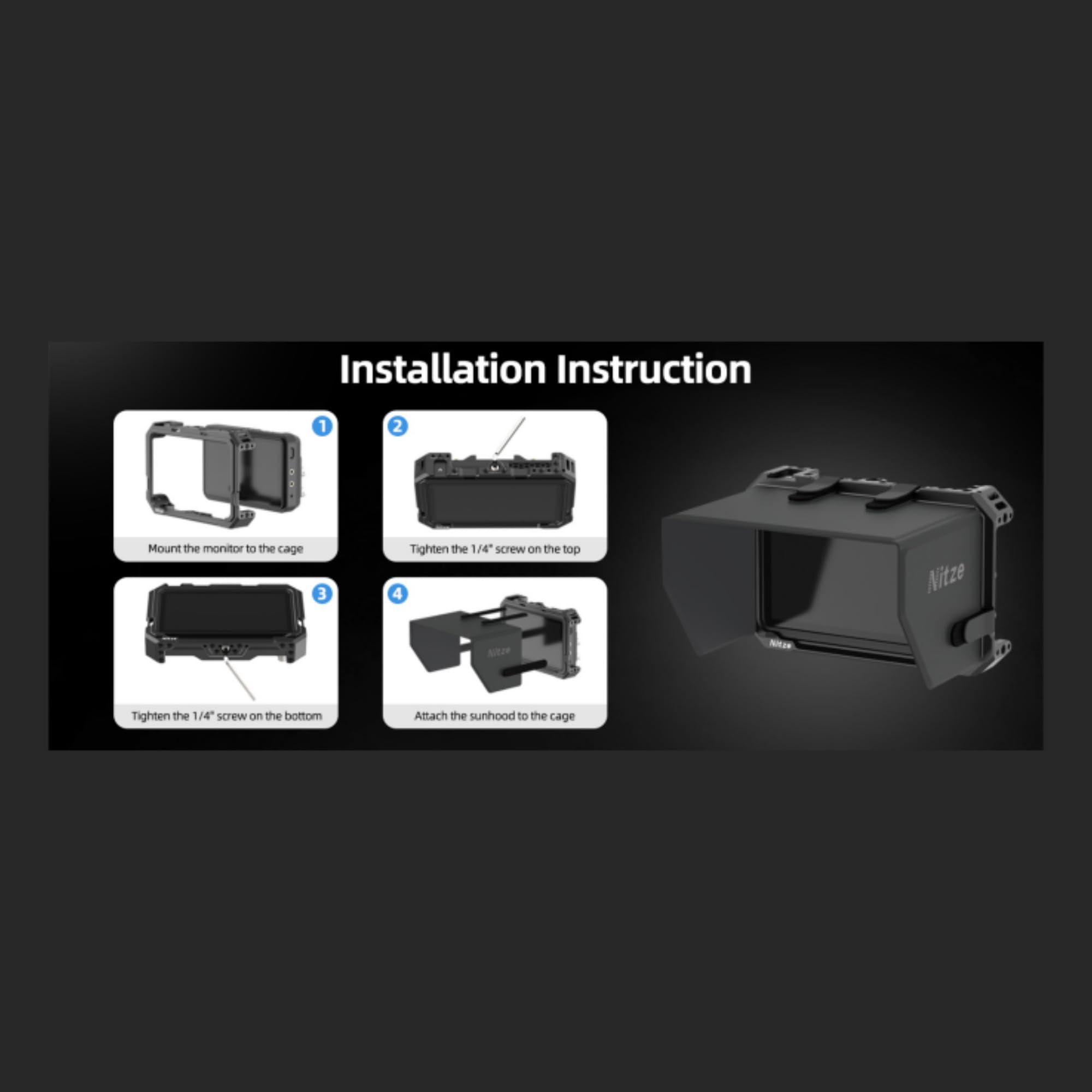 Amazon | モニターケージ Nitzeケージキット Atomos Ninja TXモニター