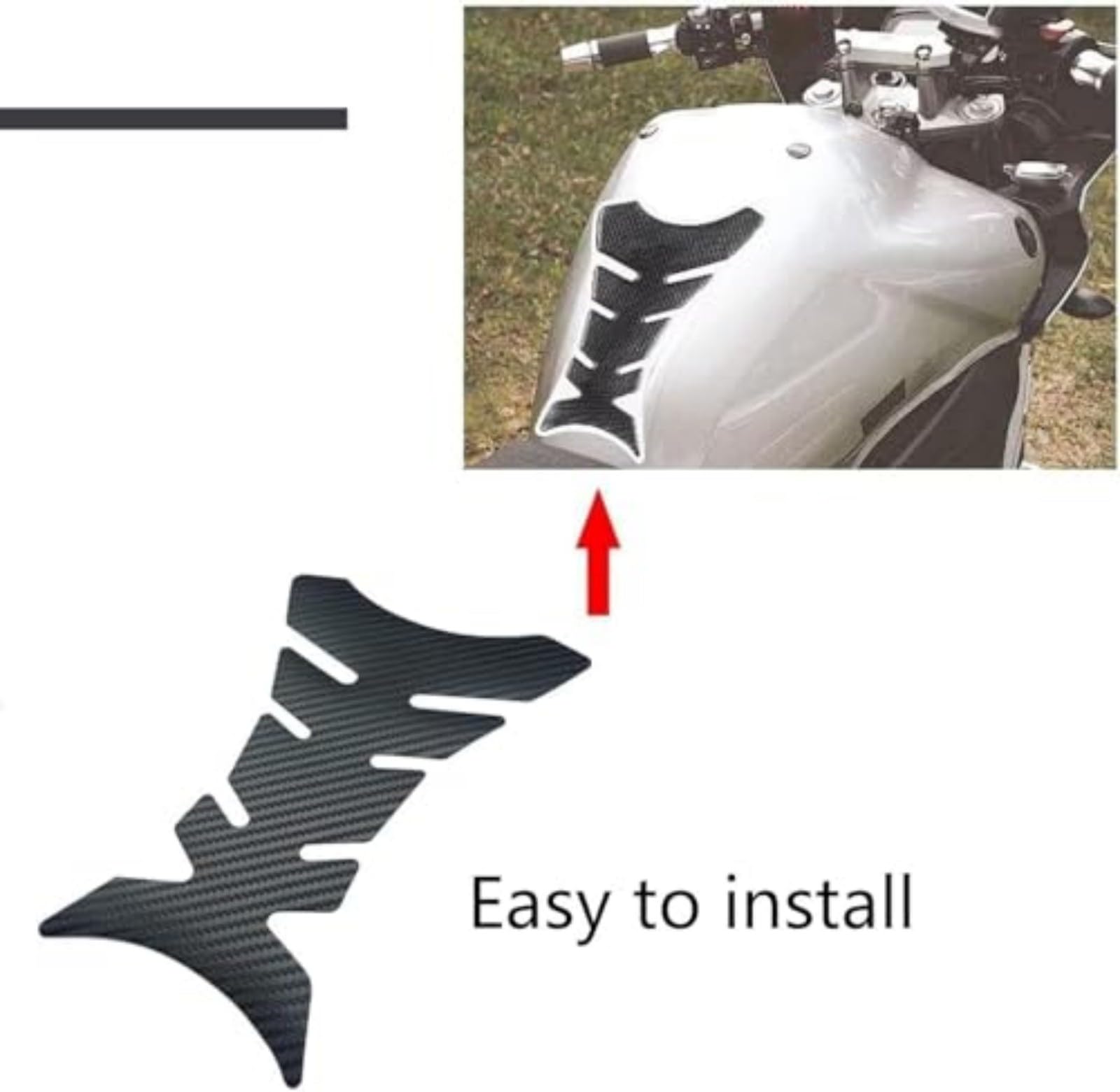 Motocicleta Protector de Depósito para Honda NT 1100 2022-2023,Moto Protector Pegatinas Almohadilla Antideslizante Tanque De Combustible,A/Black