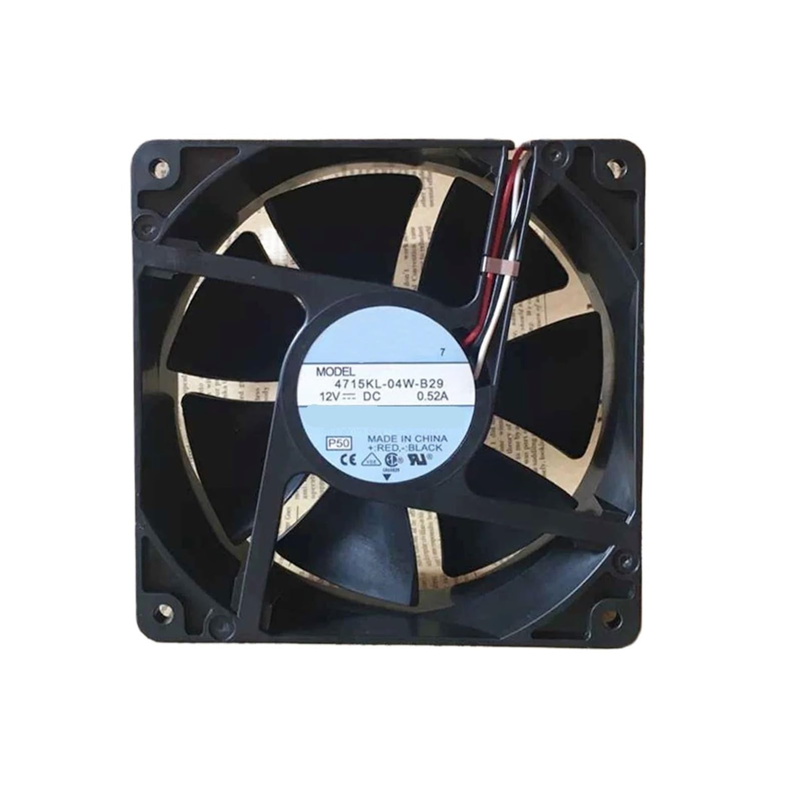 YLPWKMVZ Cooling Fan 4715KL-04W-B29 12VDC 0.52A 3-wires 120 * 120 * 38mm radiator
