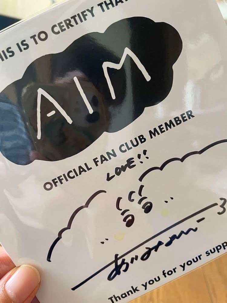 あいみょん　AIM　直筆サイン ミニ色紙 Amazon.co.jp: 貴重 あいみょん AIM 限定 直筆サイン色紙 : ホビー