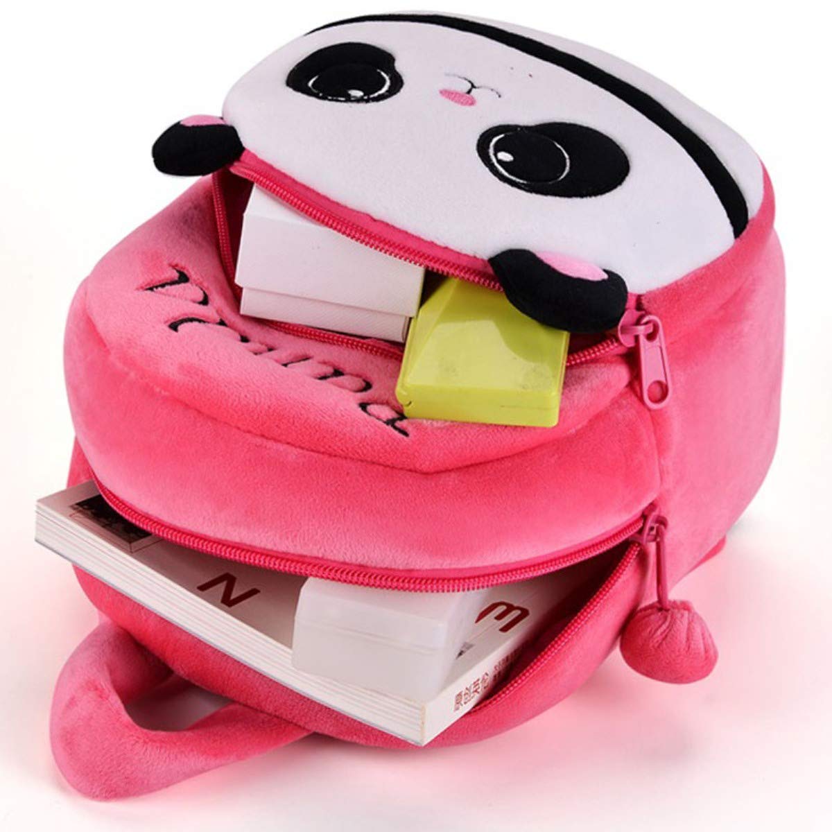 DZert Panda Kids School Bag Soft Plush Backpacks Cartoon/Boy/Girl/Baby/ (2-5 Years) (Rani) - Image 4 thumbnail