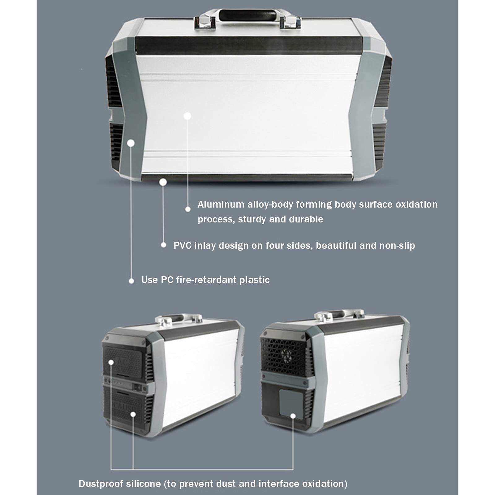 Central Eléctrica Portátil De 500W, Banco De Potencia De Salida AC/DC/USB, Alimenta Varios Dispositivos, Generador Solar para Acampar, Caravana, Al Aire Libre, Fuera De La Red