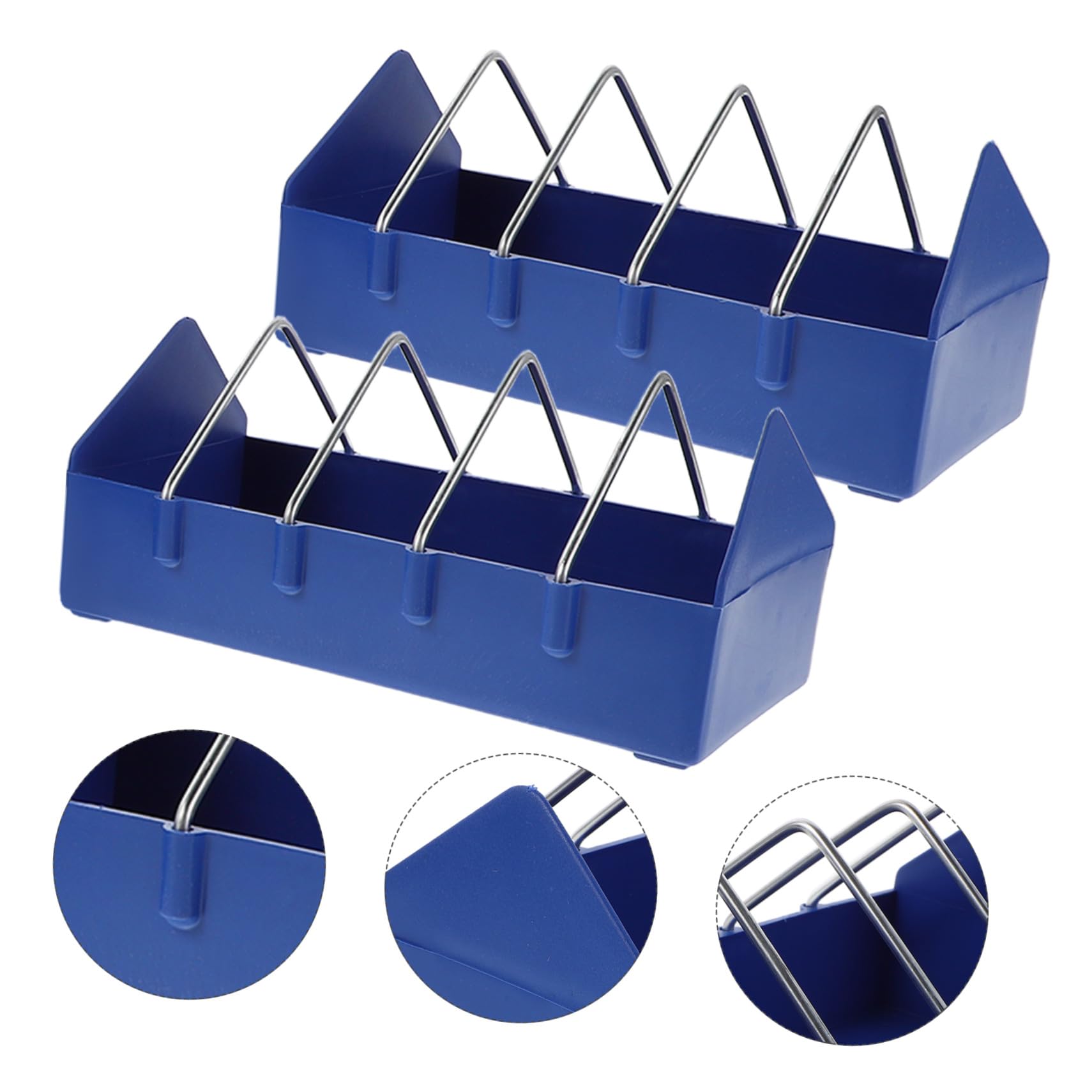 Toyvian 4pezzi Vassoio Per Mangiatoia Per Uccelli Mangiatoia in Plastica Resistente Per Piccioni Contenitore Per Cibo Ad Alta Capacità Distributore Di Cibo Per Pollame Divisori in Filo Met