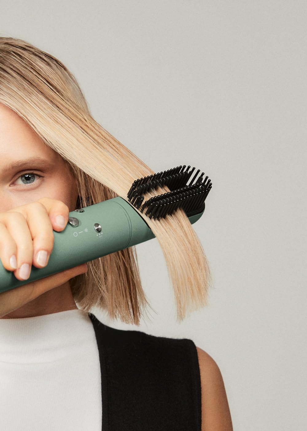 CREATE/ION STYLER PRO/Asciugacapelli ionico 5 in 1 e spazzola per lo styling verde salvia/Motore DC Brushless, 3 velocità, funzione aria fredda, 3 livelli di temperatura, con custodia, 1300W