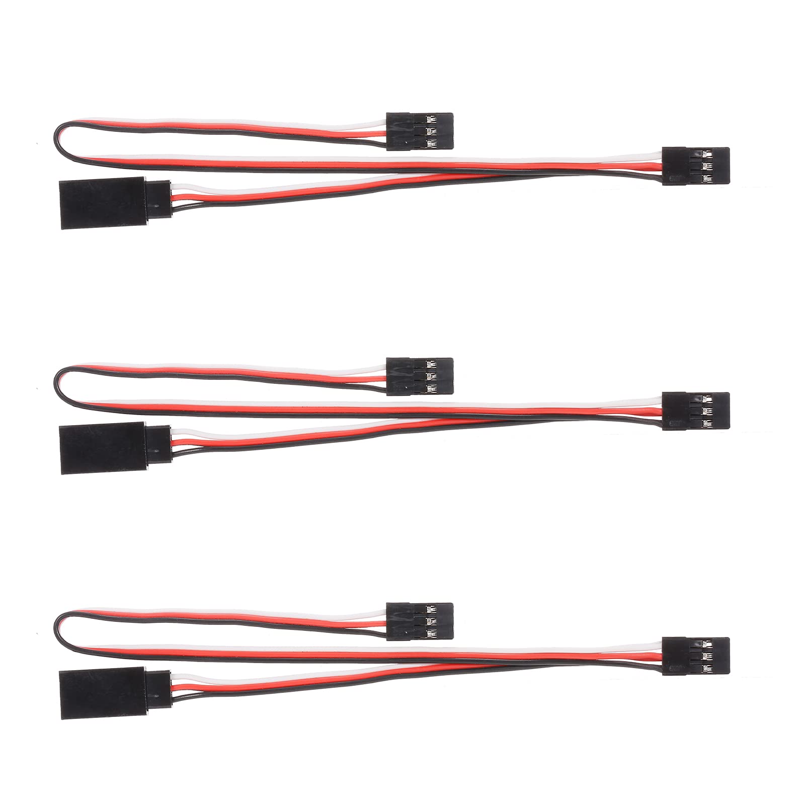 ankeer 3pcs Y Receiver Extension Servo Cable 3CH Servo Receiver Extension Cord Extension Wire Compatible wi Traxxas R at Rc4 Ta ya Axial Scx10 D90 i RC Car Helicopters Accessory
