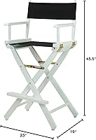 Vista 67 de Silla de Director de 18" Marco Blanco Lona Rosa