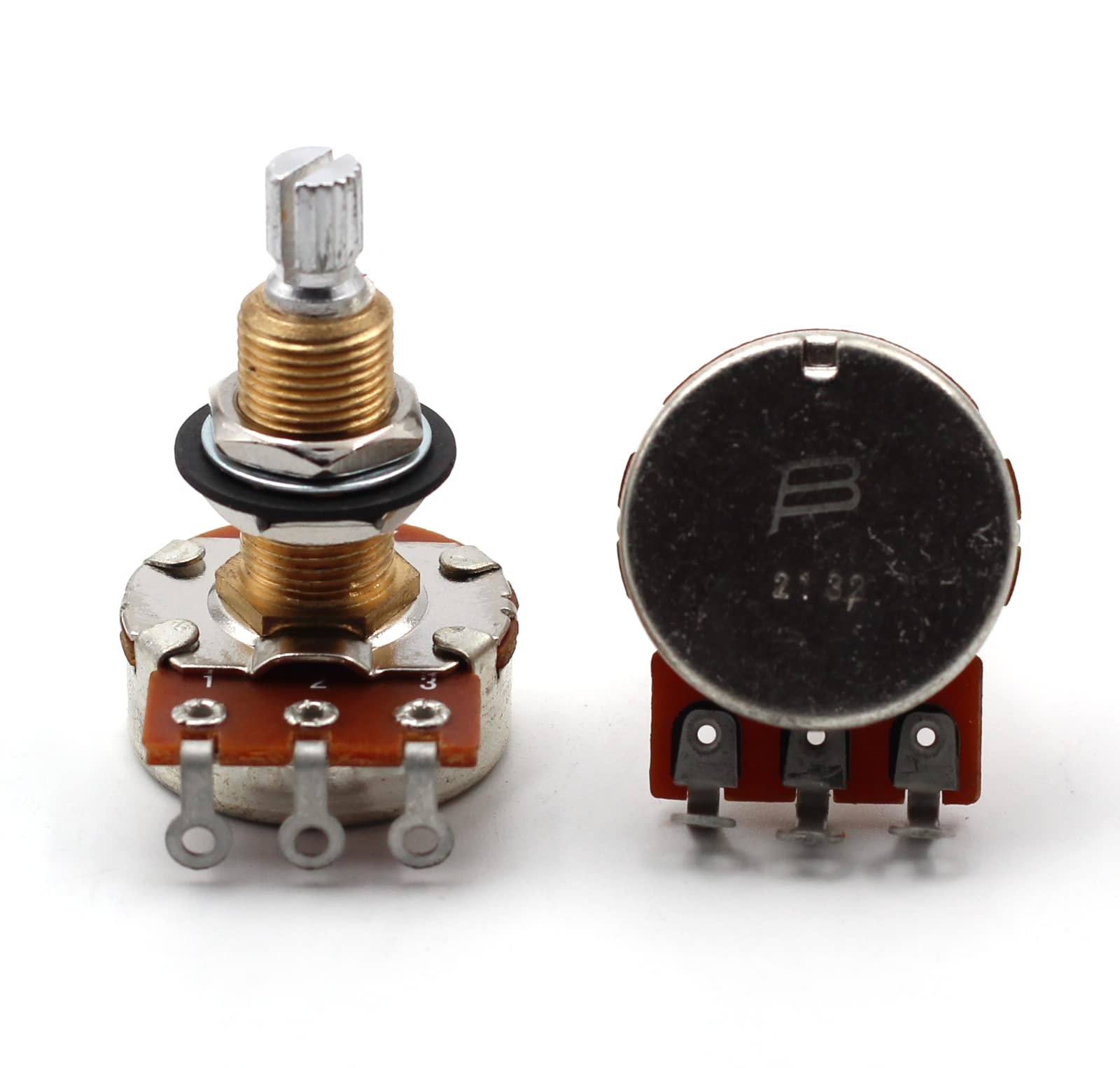 Bourns Audio-Potentiometer, 500 K, langer Schlitzschaft, niedrige Reibung, 4 Stück