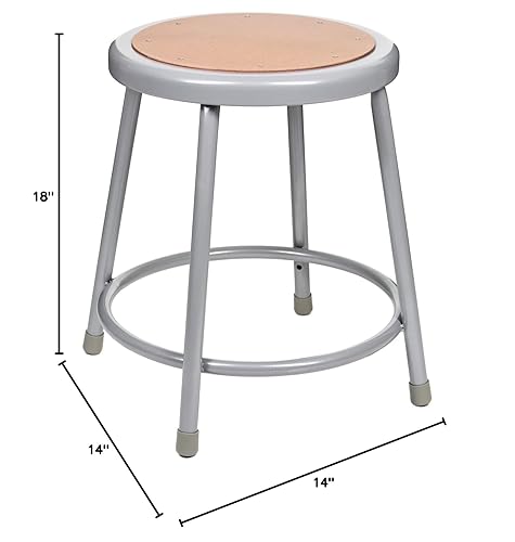 Miniatura 8 de OEF Furnishings - Taburete de tienda gris de 18 pulgadas, no requiere montaje
