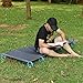 Alomejor Camping Bed Portable Aluminum Alloy High Load Bearing with Oxford Cloth for Camping Hiking Fishing