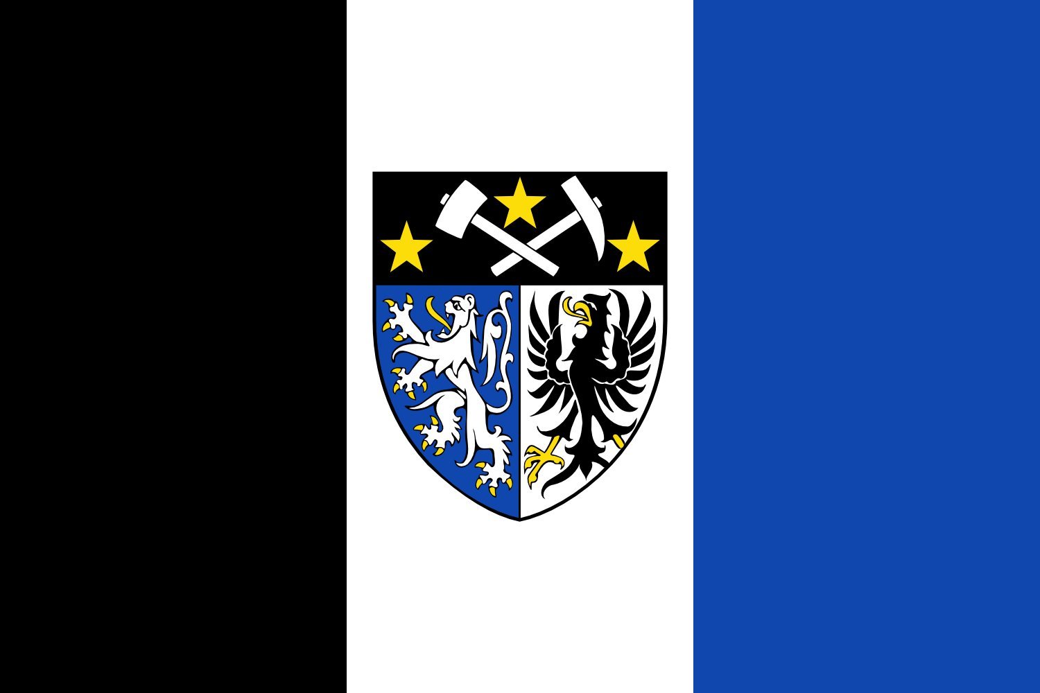Drapeau Large Commune de La Calamine grand format paysage pour mât