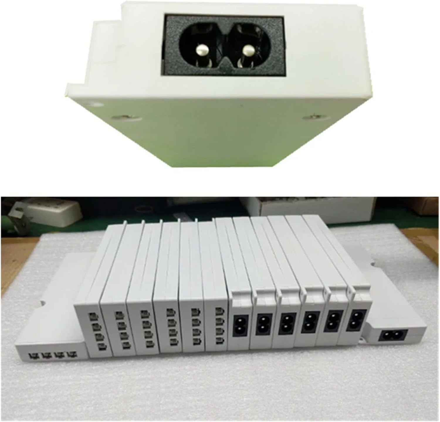 75W Input AC 100-240V Fireproof 6-Port AC/DC Adapter LED Driver Power Supply for LED Lights with Multiple Wiring Ports (Color : EU Plug)