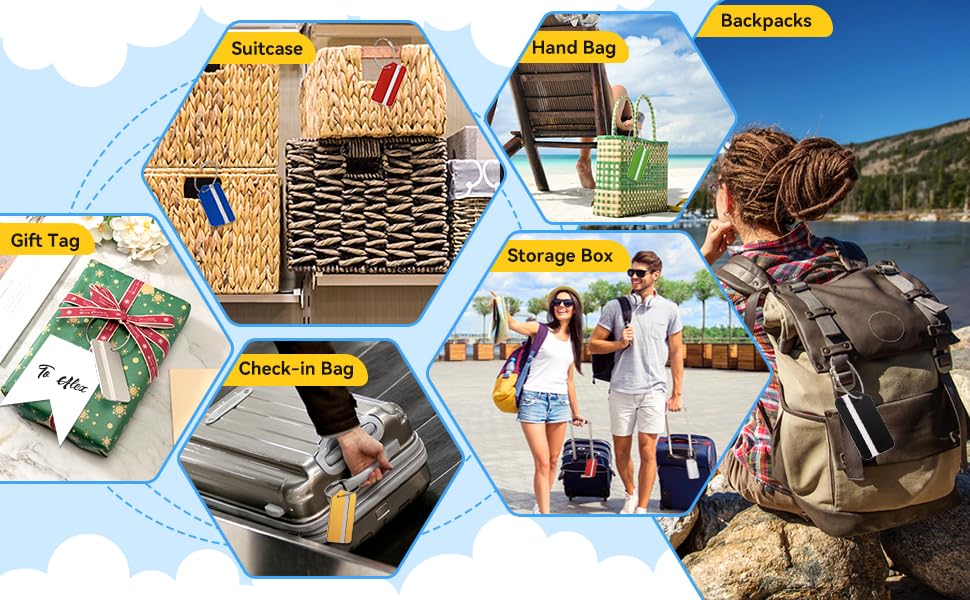 StarSaif-Luggage-Tags-for-Travel-Bag-Tags-for-Luggage-Travel-Set-of-1-Suitcase-Tags-IDENTIFIERS-Baggage-Travel-Tags-for-Luggage-Name-Tags-for-Luggage-Bag-TAG-Travel-Pack-of-4