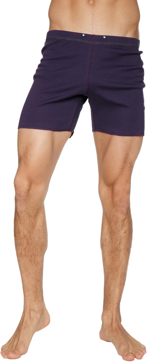 4-rth Men's Fusion Crosstrain Gym & Yoga Short-Short Modal French Terry Made in America Stretch Fit European Style