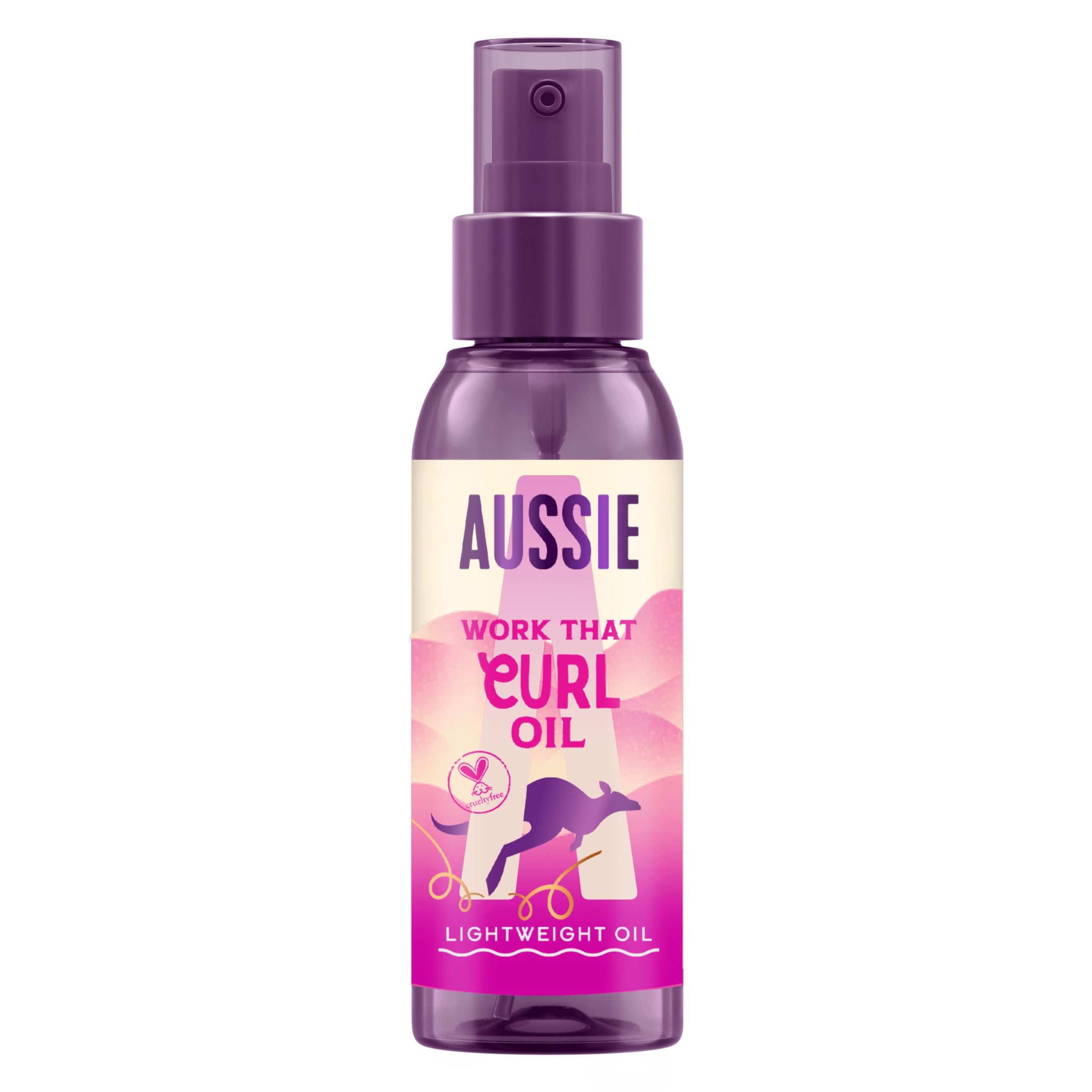 Aussie Work that Curl Lightweight Oil 100ml for Wavy, Curly and Coily Hair