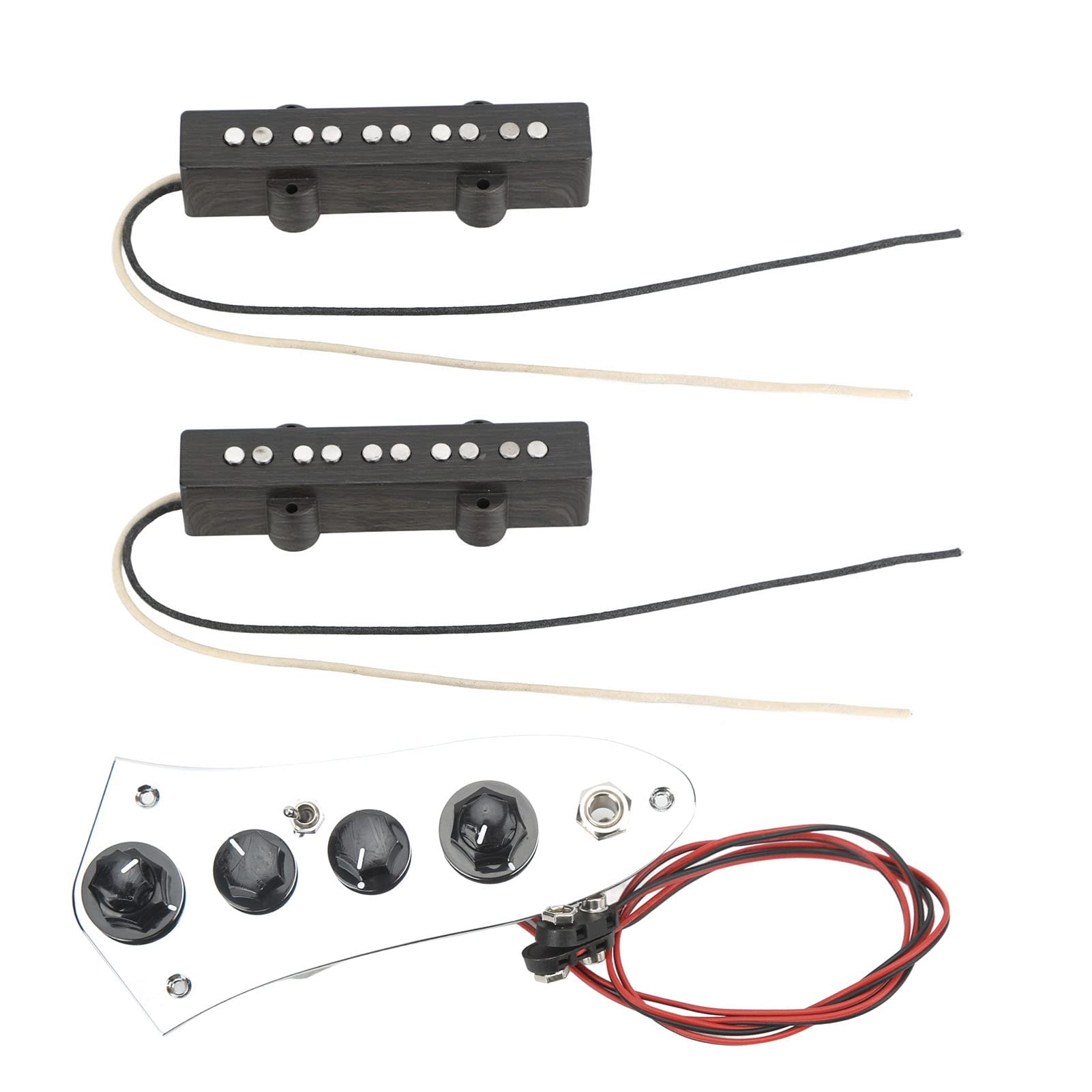Generic ZESTAW PZETWORNIKOW Do GITARY BASOWEJ, Jazz Bass Pickup Standard Dobry Dekoracja Metal Plastik Do Wymiany