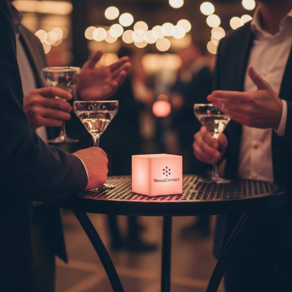 Custom Personalized LED Cube Lights - Glow Cube Light Up Box Stool w/Remote Control - Color Changing Light Indoor/Outdoor Weatherproof Stool - Corporate/Event/Wedding/Brand Logo/Trade Show (1 Side