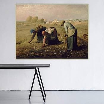 輸入雑貨　天然水晶石　ジャン=フランソワ・ミレー作　『落穂拾い』　クリスタル 輸入雑貨 天然水晶石 ジャン=フランソワ・ミレー作 『落穂拾い