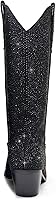 Vista 4 de RKQ Rhinestone Cowboy Boots for Women Wide Calf Sparkle Western Cowgirl Boots Vintage Pointed Toe Pull-UP Tabs Block Stacked Heel 5cm Wedding Party
