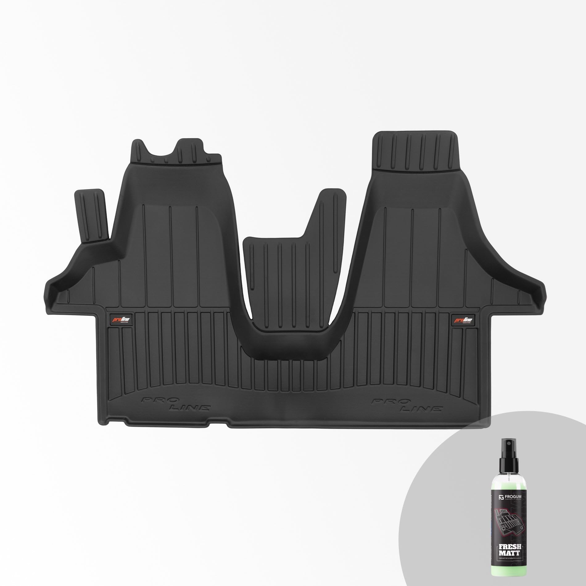 FROGUM ProLine 3D Tapis de Sol Voiture exclusifs pour Volkswagen Transporter T5 2003-2015, pour Volkswagen Transporter T6 2015-2019| Matériau TPE Durable | Les Bords Les Plus Hauts