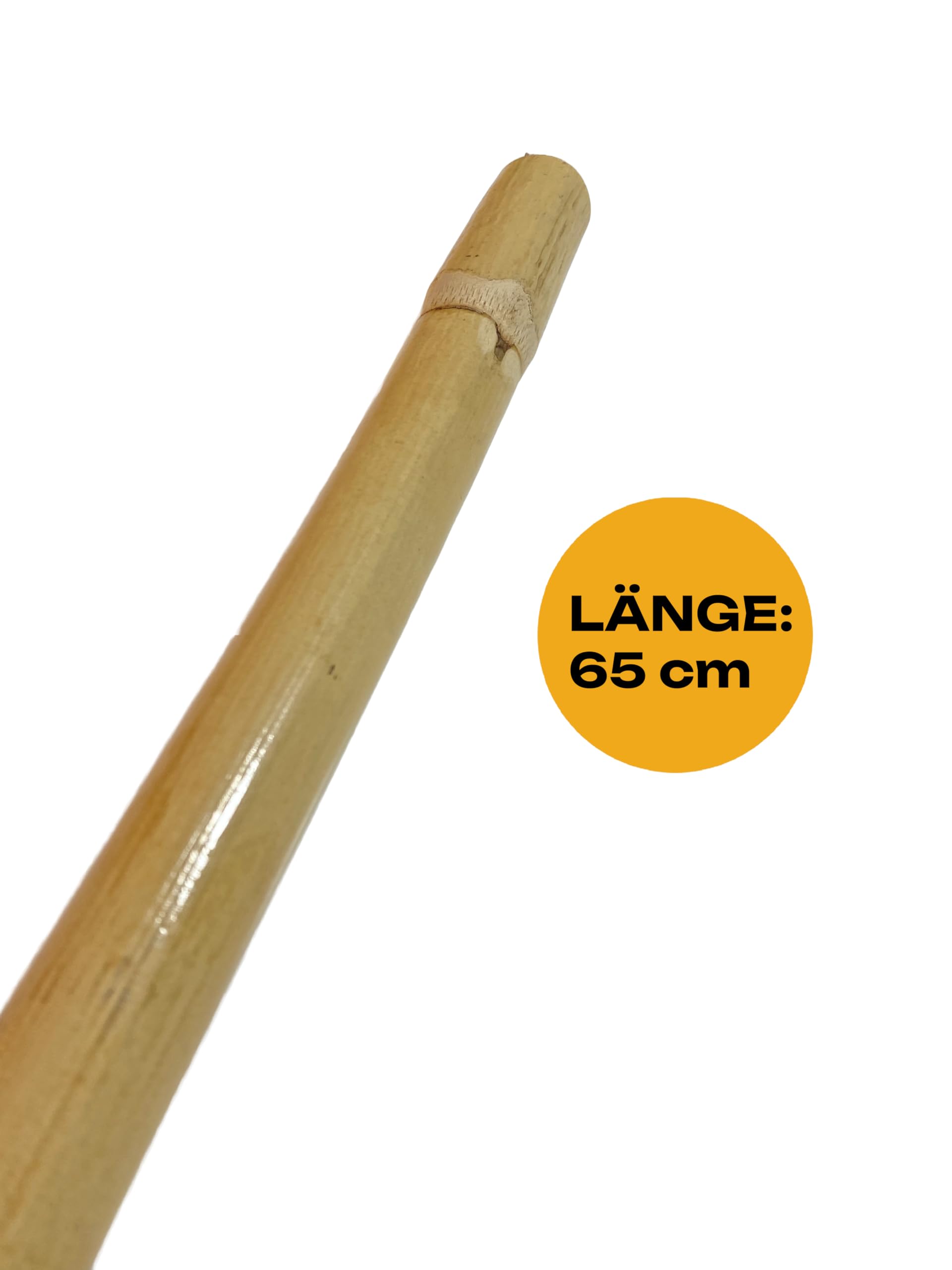 Escrima Stock Vollkontakt - Rattan 65 cm - Ungeschältes Holz mit Außenschale - Kali Arnis Stick - Sehr stabil