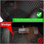 Tapis de plancher de voiture sur mesure pour 99.9% des voitures, des camions, et SUV Accessoires de voiture en cuir imperméable à l'eau pour véhicules automobiles 2002-2024 (rouge noir)