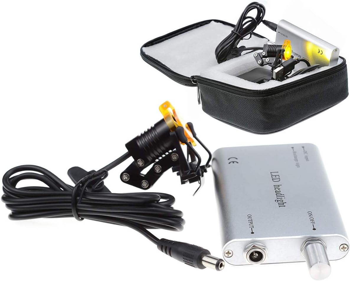 BONEW 3W Head Lamp With Filter Different Clip On Type For All Glasses (Metal Clip Silver)