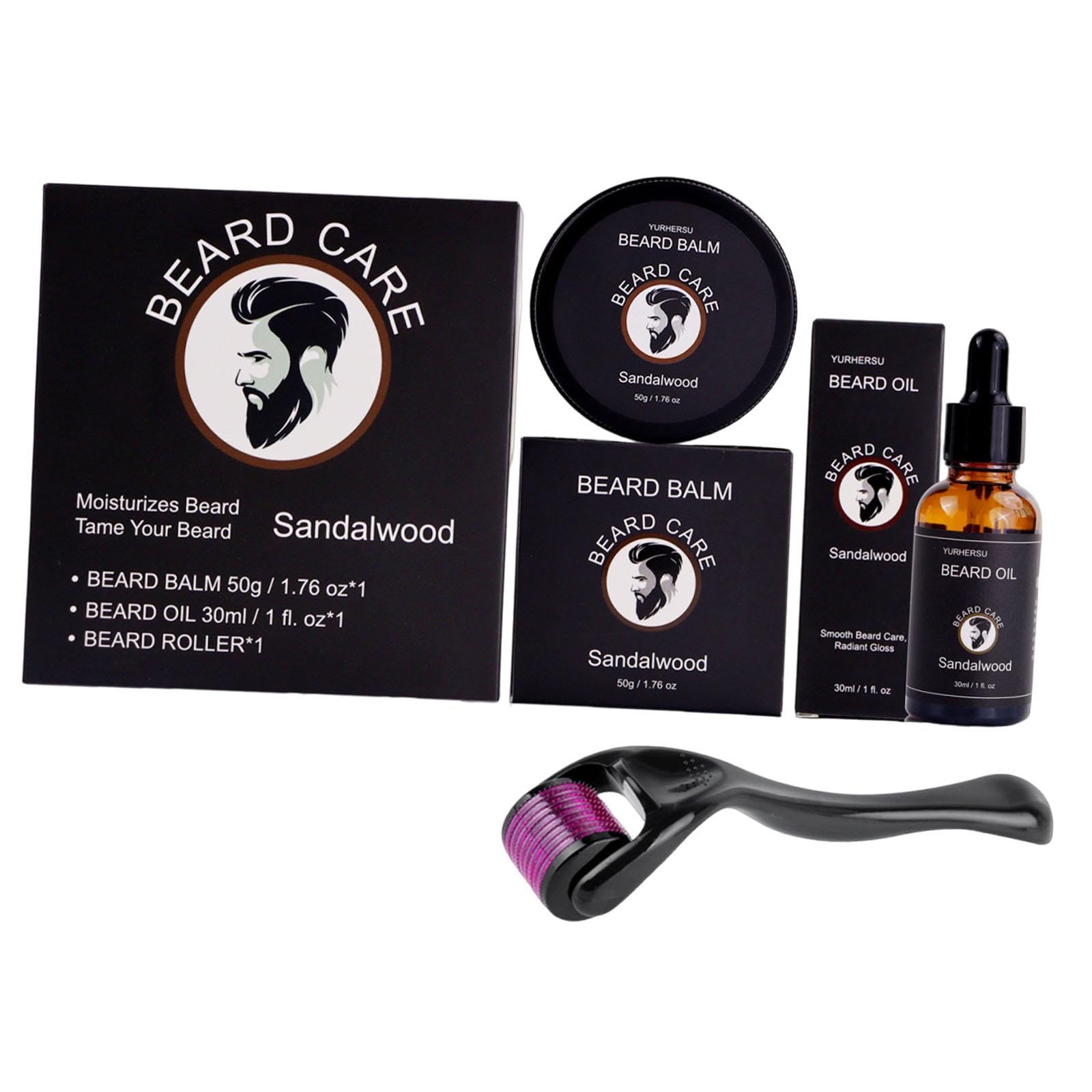 Beard Grooming Kit Soothing Smooth Beauty Moisturizing Travel Beard Care Set-image-46