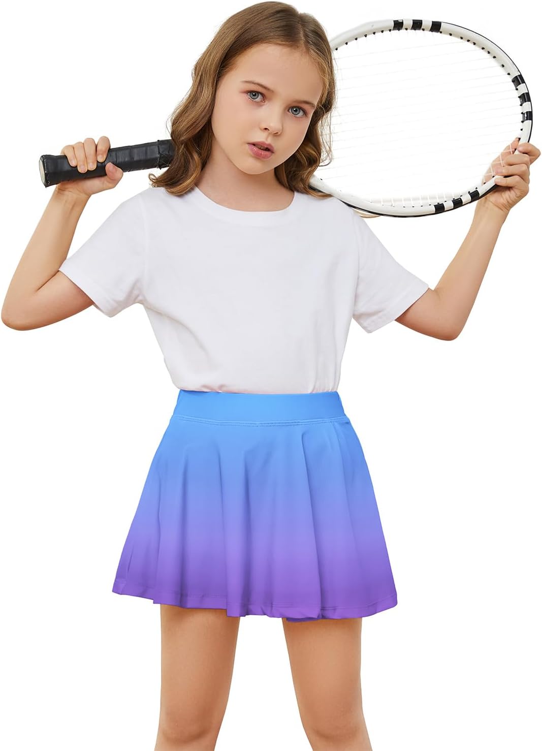 JESKIDS Pleated Skirts Girls' Tennis Skirts Golf Skort Athletic Dance Running School Sport Skirts with Shorts - Image 2
