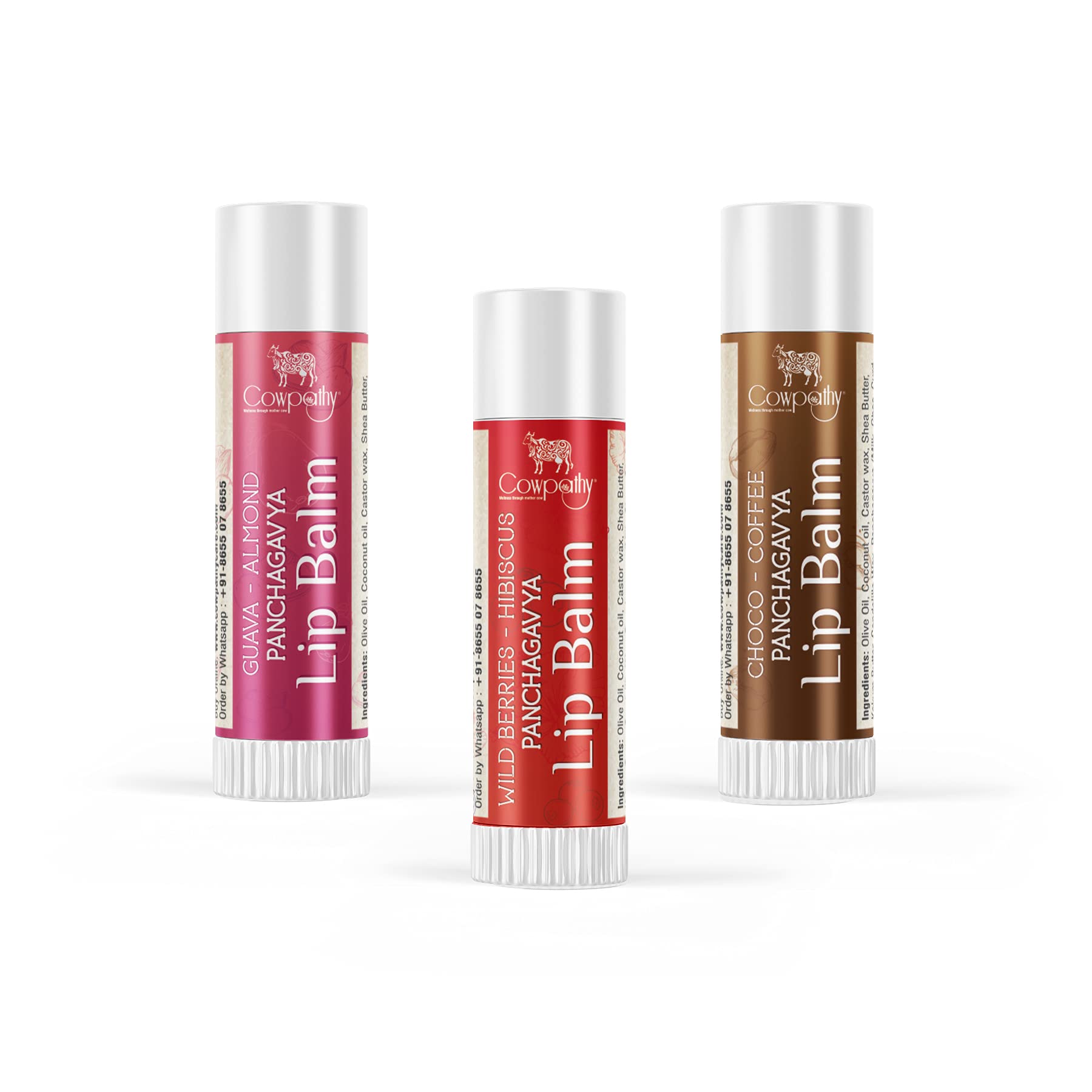 Cowpathy Panchgavya Natural ALMOND BERRIES, GAUVA and CHOCO COFFEE lip balm Relieves Dry, Chapped Lips, Protection From Sun Damage, Enriched With Vitamin-E Baby soft Lips for men women - Pack of 3-picture-19