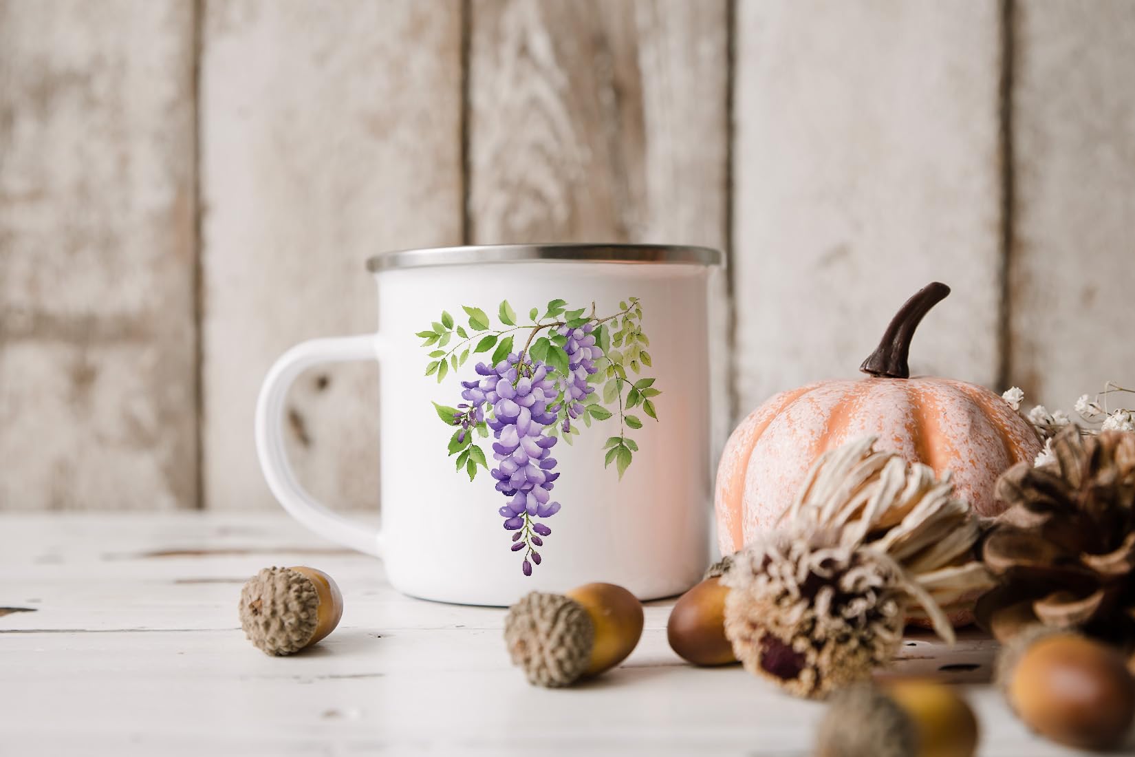 MAXIKIWI - Durable Enamel Coffee or Tea Camping Mug for Indoor Outdoor Use - Gardening Collection - 350ml - Image 5