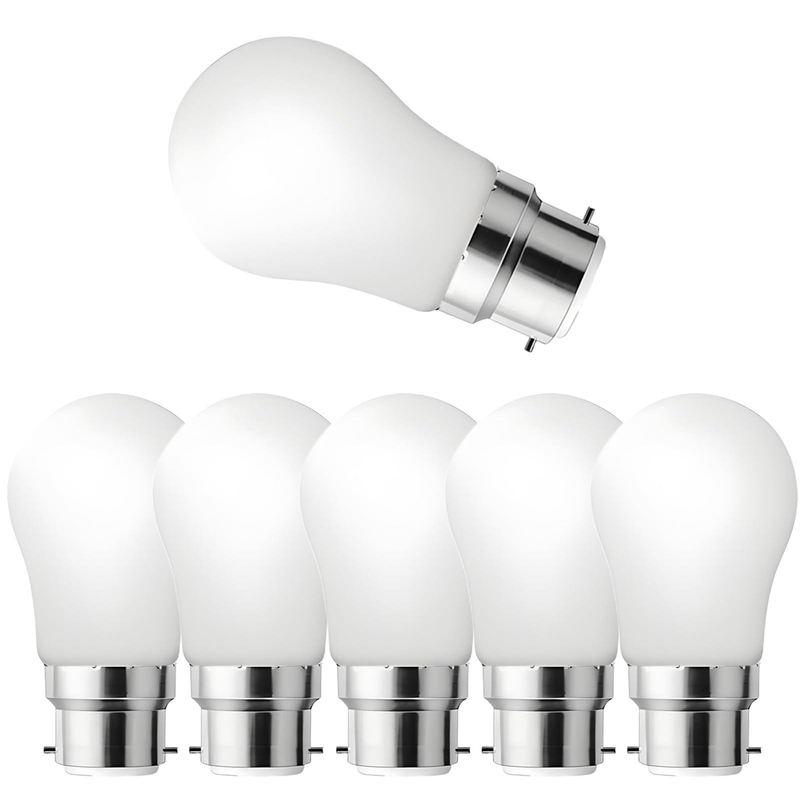 HUAMu B22 Bayonet Coloured LED Bulbs 3W, Equivalent 30 Watt Incandescent, AC 230V, Decoration for Outdoor Indoor String Wedding, Party, Christmas,Warm White, Pack of 6