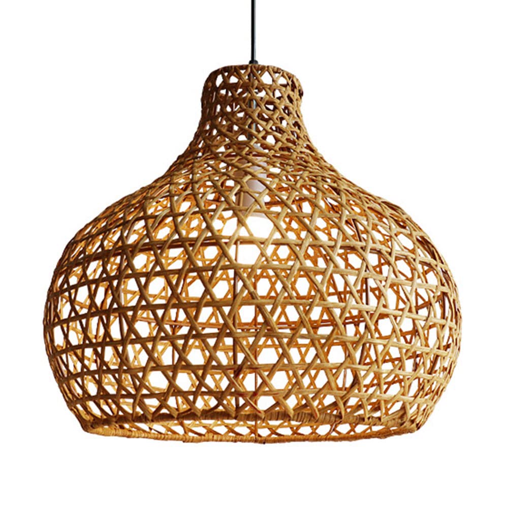 LYMSXAZOU Vintage Rattan Chandelier Nostalgic Ceiling Hanging Lamp Southeast Asia Lighting Fixture Japanese Style Chandeliers Interior Decoration Pendant Lights Bedroom Tea Room Dining