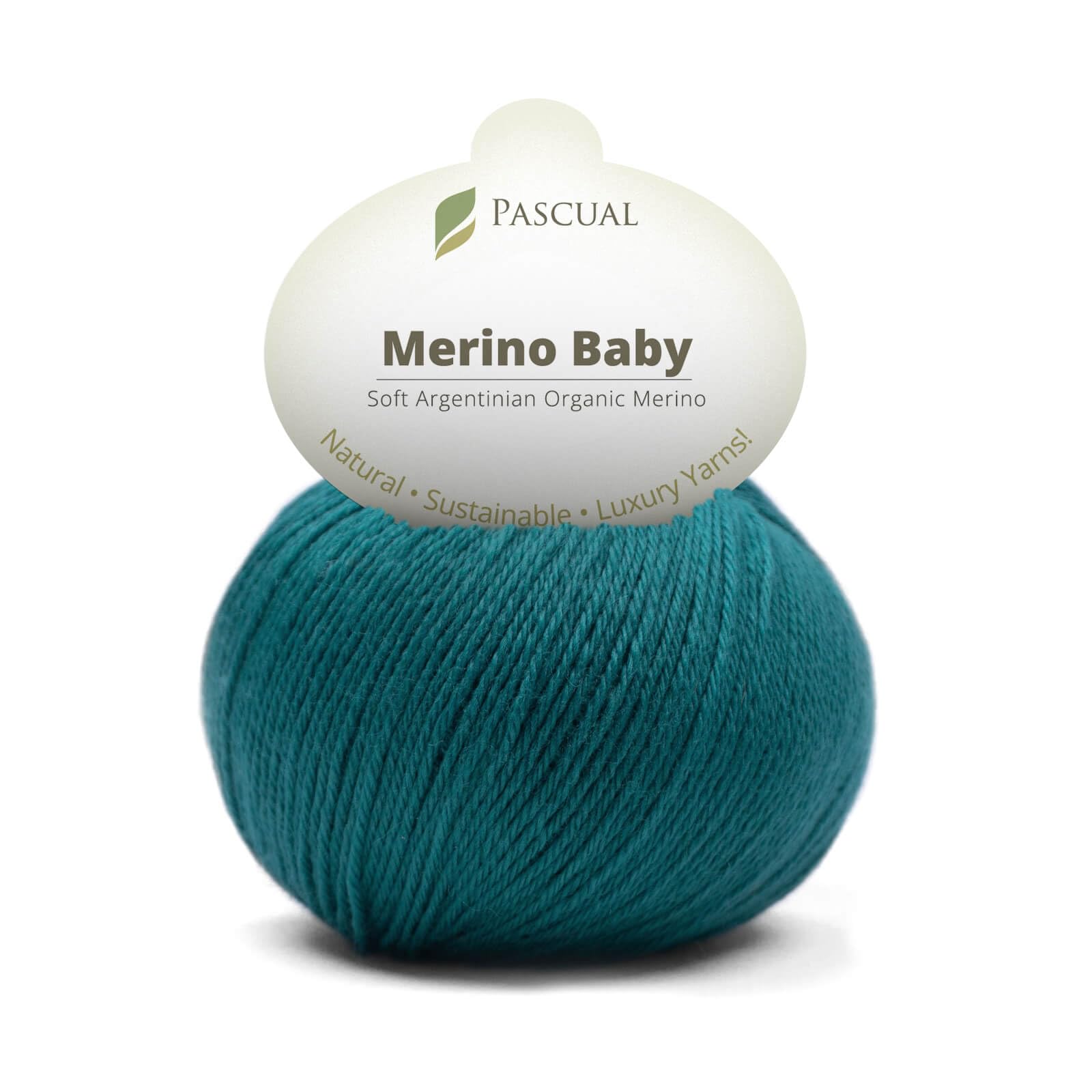 PASCUALI Merino Baby|Strickwolle aus 100% Schurwolle aus Merino, Merinowolle zum Stricken und Häkeln, SET: 4 Knäuel - 200 g, Farbe: Petrol 329