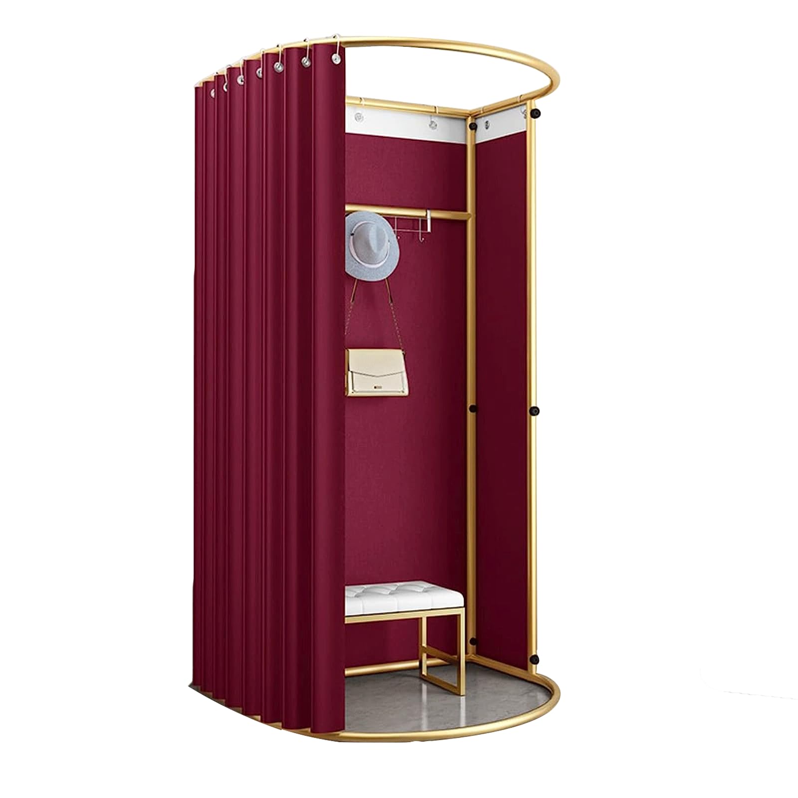 Vestiaire en U grand format et cabine portable pour magasin de prêt-à-porter