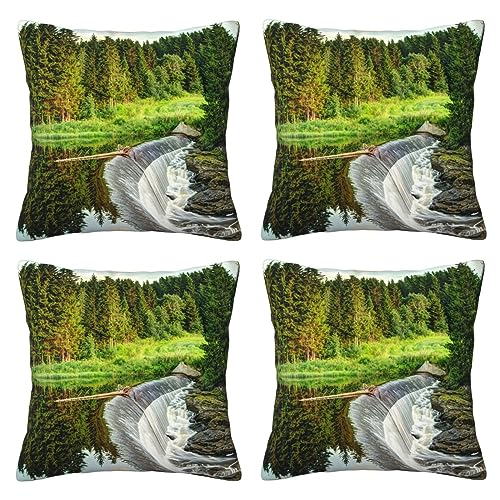 Housse de coussin cascade BAFAFA pour raviver un canapé terne avec douceur 45x45