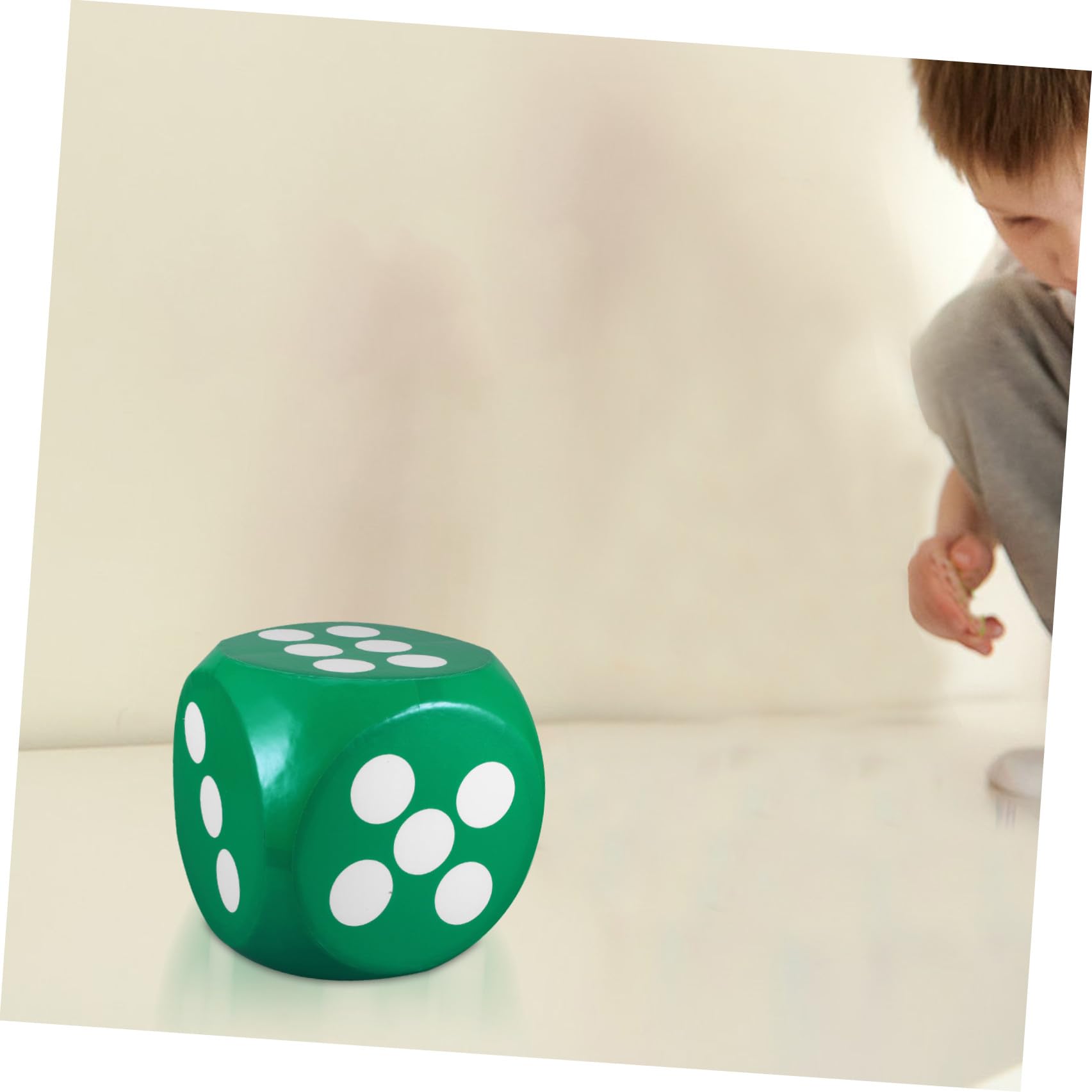 Uonlytech Dado e Feste in Schiuma Verde per Bambini Gigante Angoli Arrotondati e Versatile Leggero Facile Utilizzo per Giochi Educativi