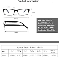 Vista 9 de BIENCOOL 6 Pack Reading Glasses Traditional Frames for Men and Women Readers with Spring Loaded Hinges 6 Pack Black