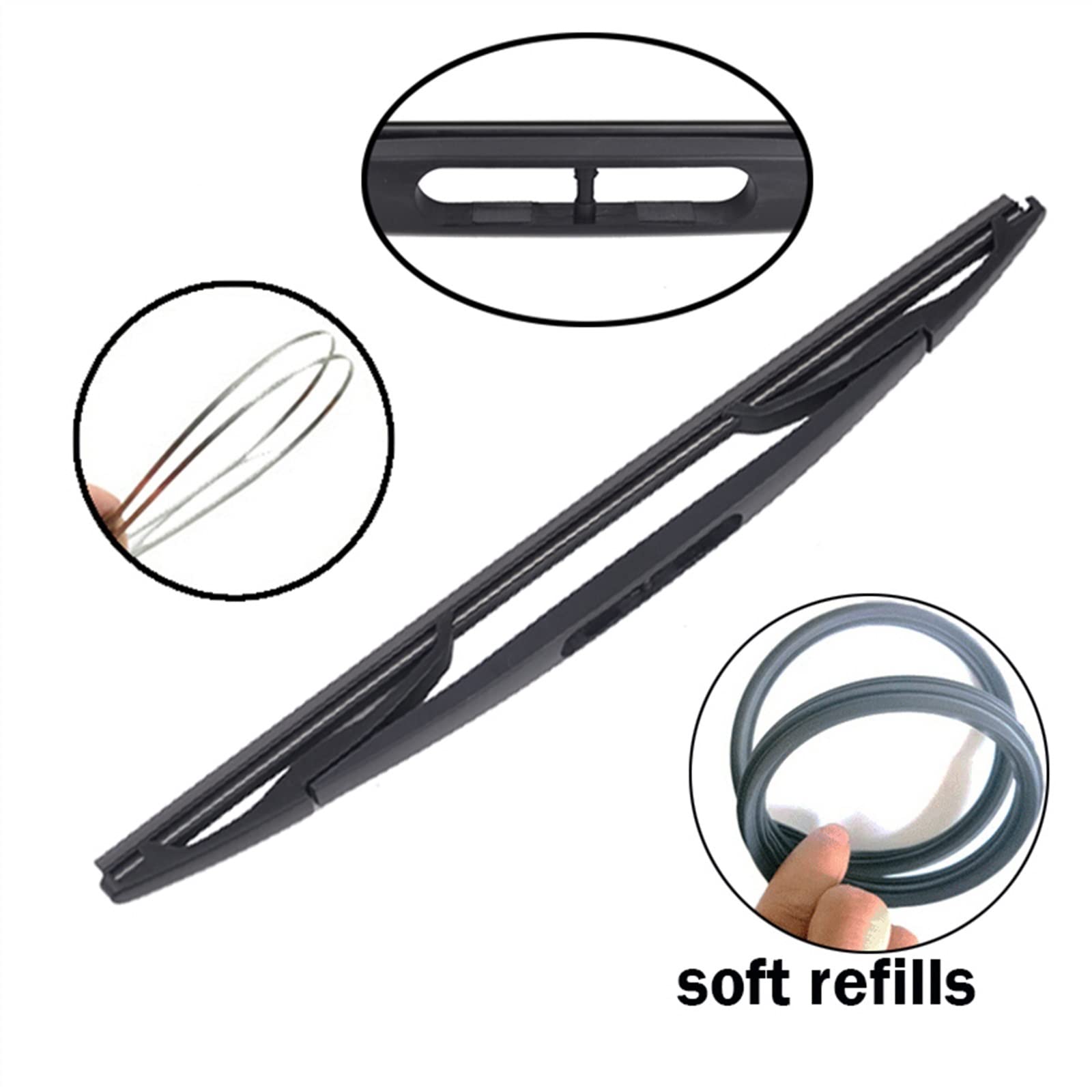 WITTSY Parti Tergicristalli 12 "Spazzola Tergicristallo Posteriore Parabrezza Auto Parabrezza Tergicristallo Posteriore per Peugeot 107 2005-2008 2009 2010 2011 2012 2013 2014