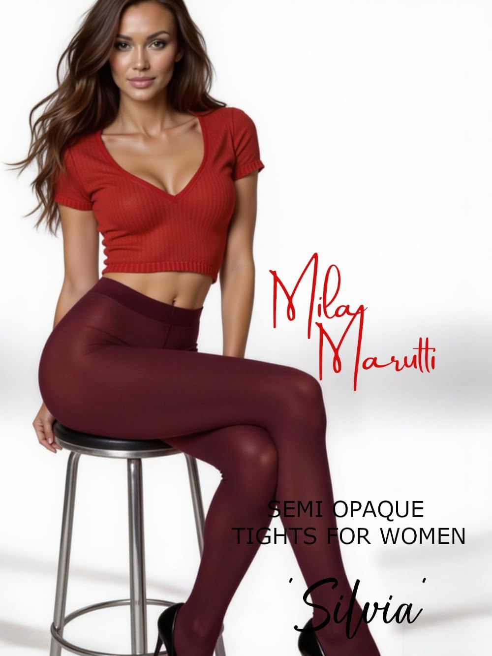 Mila Marutti Women's Tights Semi Opaque Stockings for Women | Semi Sheer Pantyhose Nylons | Made in EU - Image 2