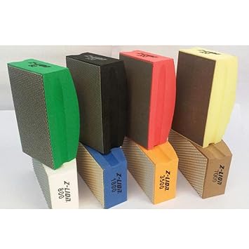 Ubersweet Resin Sanding Block Pad Diamond Hand Pad Marble Concrete Polishing White